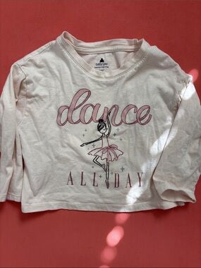 GAP Cream Long-Sleeve 'Dance All Day' Ballet Graphic Tee